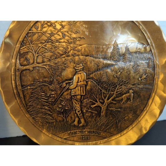 VTG Bronze 9" HandMade Plate By Natale Grove City PA "I'll Be Darned" 1989 - Picture 3 of 6